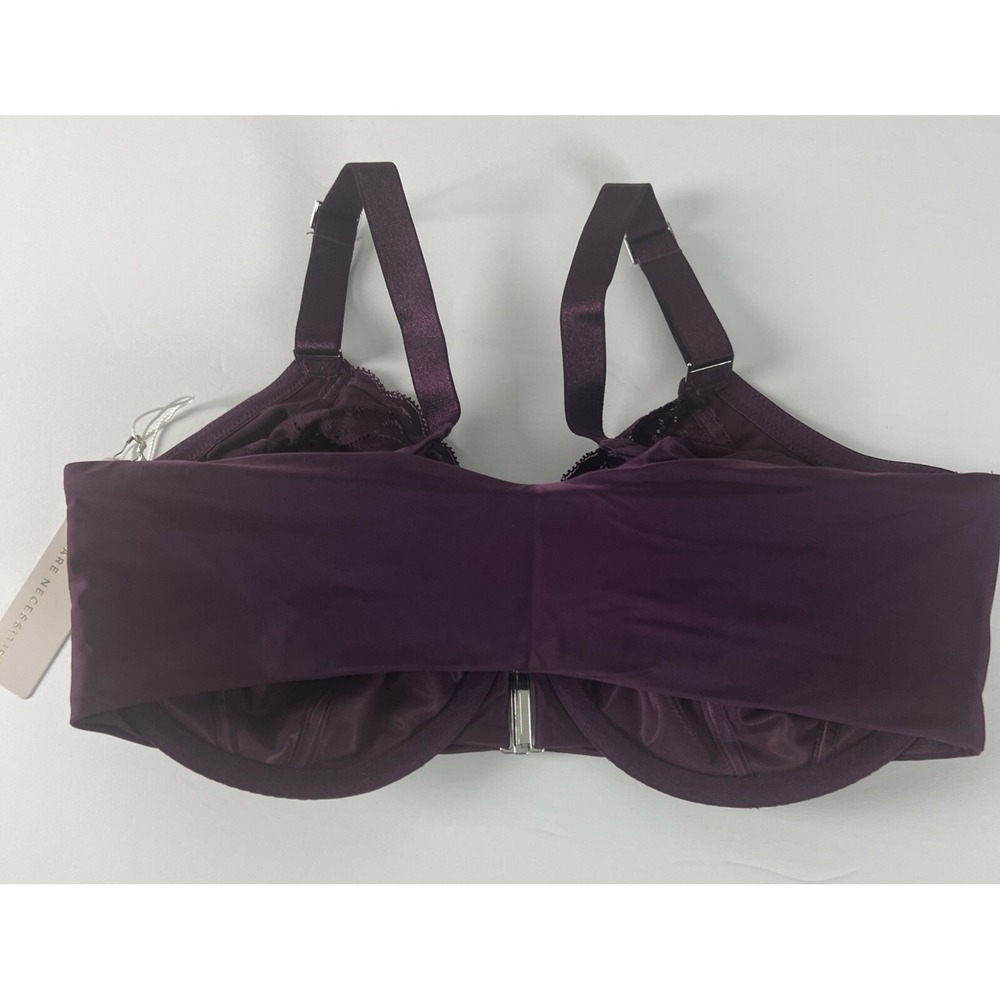 Bare Necessities Bra Size 44G Marilyn Unlined Lace A10086 UW Raisin Purple B44 - Picture 2 of 14